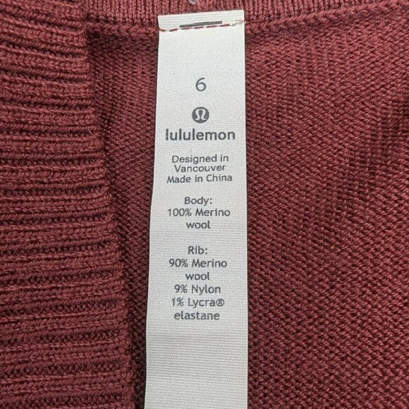 Lululemon Sit In Lotus Wrap II Style Number: W4ANWS Burgundy,Cassis Size 6 - Picture 11 of 15